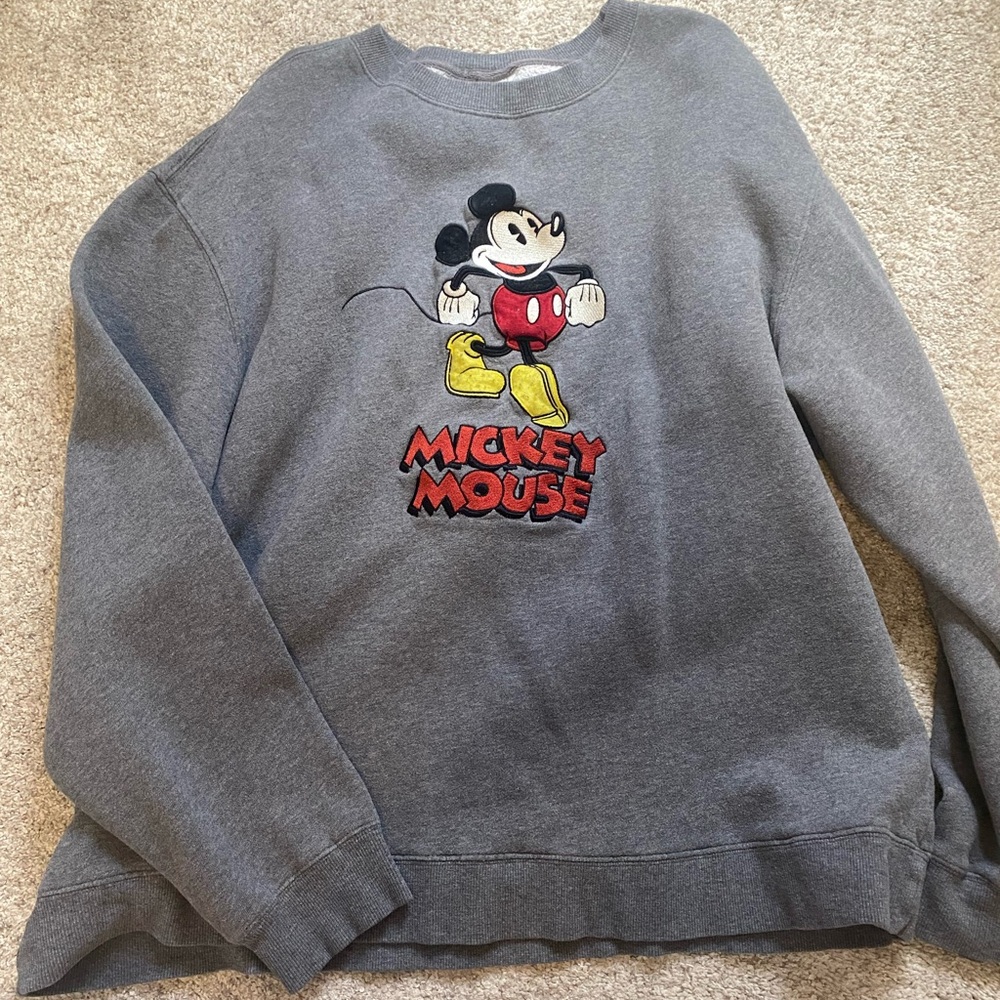Disney Mickey gray crewneck